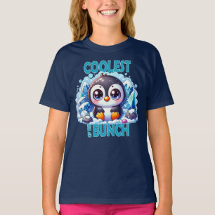Coolest of the Bunch pun Cute baby Penguin cartoon T-Shirt