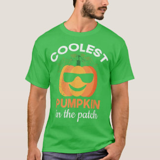 Coolest Pimpkin In The Patch - Boys Girls Hallowee T-Shirt