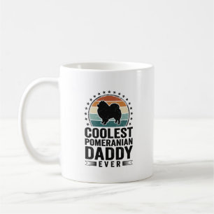 Coolest Pomeranian Daddy Vintage Dog Dad Shirt_1 Coffee Mug