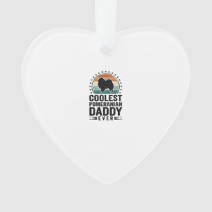 Coolest Pomeranian Daddy Vintage Dog Dad Shirt_1 Ornament