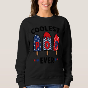 Coolest Pop Ever 4th Of July Ice Pop  Kids Sweatshirt
