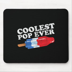 Coolest Pop Ever Popsicle Funny Retro Bomb Fathers Mouse Pad