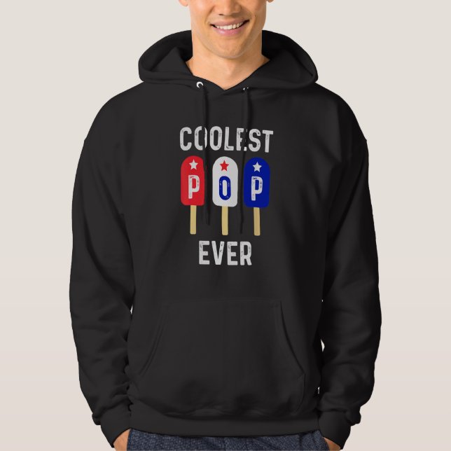 Coolest Pop Ever Popsicle Men Best Dad Ever Cool F Hoodie (Front)