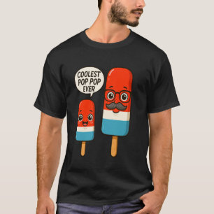 Coolest Pop Pop Ever Grandfather Funny Grandpa Pop T-Shirt