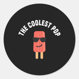 Coolest Pop Shirt Dad Fathers Day Gift Classic Round Sticker