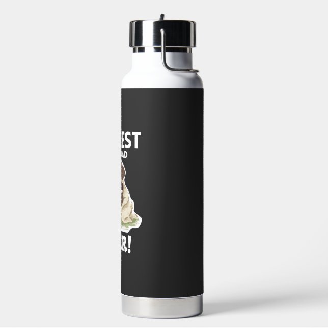 Coolest Pug Dad Ever Water Bottle (Left)