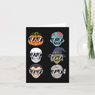 Coolest Pumpkin Halloween Skeleton Witch Vampire B Card