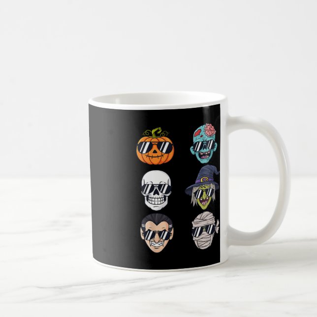 Coolest Pumpkin Halloween Skeleton Witch Vampire B Coffee Mug (Right)