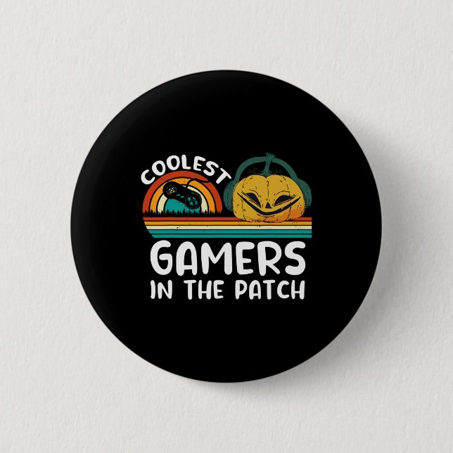 Coolest Pumpkin In Patch Funny Halloween Costume K 6 Cm Round Badge (Front)