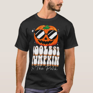 Coolest Pumpkin In The Patch Boys Retro Groovy Hal T-Shirt