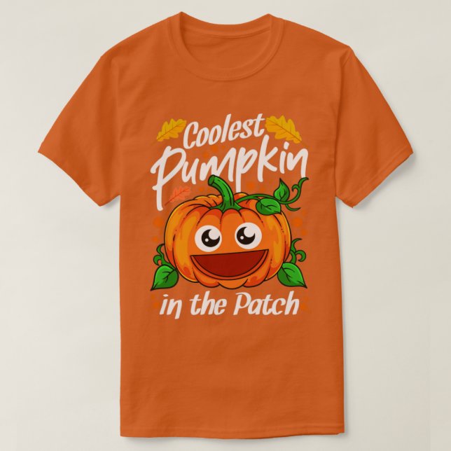 Coolest Pumpkin In The Patch Halloween5 T-Shirt (Design Front)