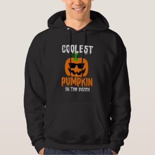 Coolest Pumpkin In The Patch Halloween Boys Girls Hoodie