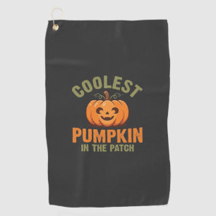 Coolest Pumpkin In The Patch Halloween Design Golf Towel