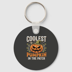Coolest Pumpkin in the Patch Halloween Design Key Ring
