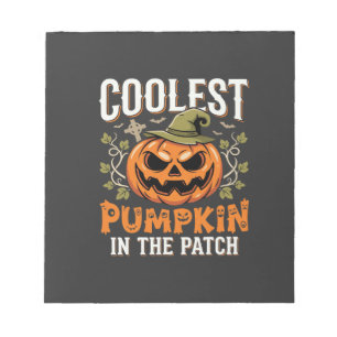 Coolest Pumpkin in the Patch Halloween Design Notepad