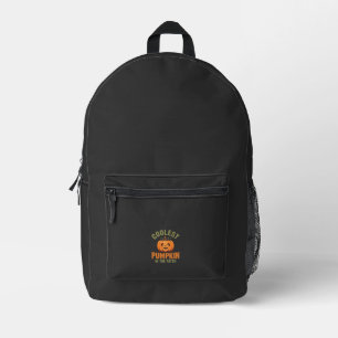 Coolest Pumpkin In The Patch Halloween Design Printed Backpack