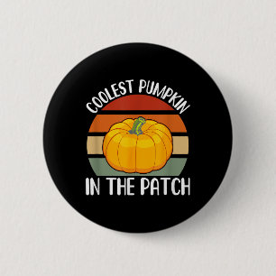 Coolest Pumpkin In The Patch Halloween For Men And 6 Cm Round Badge