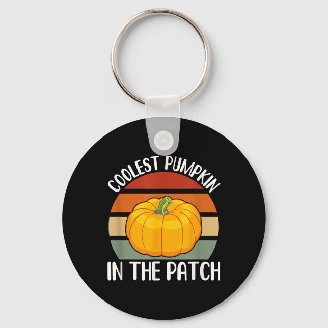 Coolest Pumpkin In The Patch Halloween For Men And Key Ring (Front)