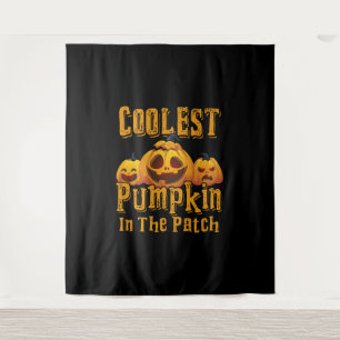 Coolest Pumpkin In The Patch Halloween Funny Tapestry