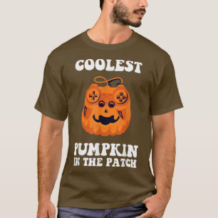 Coolest Pumpkin In The Patch Halloween Gamer Pumpk T-Shirt