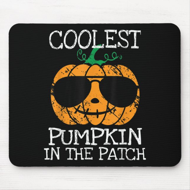 Coolest Pumpkin In The Patch Halloween Mouse Pad (Front)