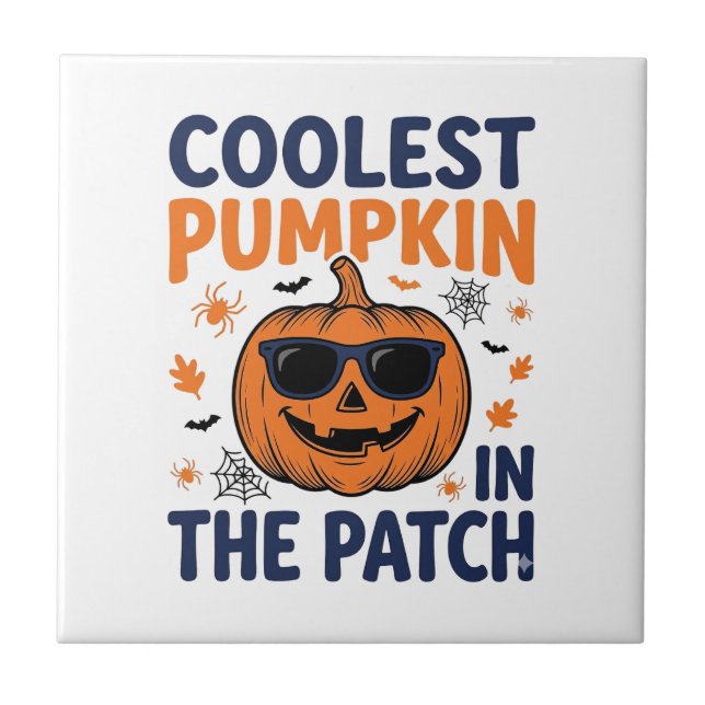 Coolest Pumpkin in the Patch Halloween Shirt_1 Tile (Front)