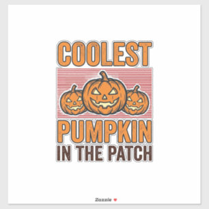 Coolest Pumpkin in the Patch Halloween Vintage Des