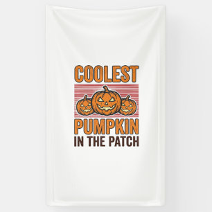 Coolest Pumpkin in the Patch Halloween Vintage Des Banner