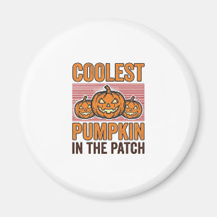 Coolest Pumpkin in the Patch Halloween Vintage Des Magnet