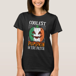 Coolest Pumpkin In The Patch Ireland Flag Jack Ou2 T-Shirt