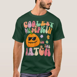 Coolest Pumpkin In The Patch Kids Boys Haloween Re T-Shirt