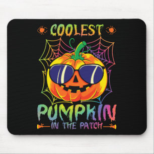 Coolest Pumpkin In The Patch Tie Dye Halloween Pum Mouse Pad