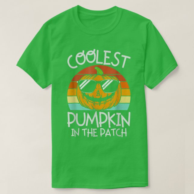 Coolest Pumpkin In The Patch Toddler Boys Hallowee T-Shirt (Design Front)