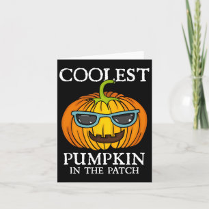 Coolest Pumpkin In The Patch Toddler Kids Boys Hal Card