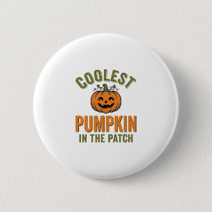 Coolest Pumpkin in the Patch Vintage Halloween Des 6 Cm Round Badge