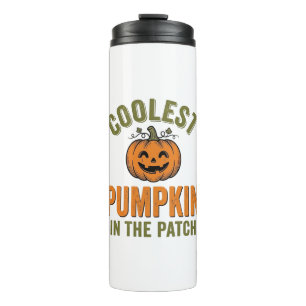 Coolest Pumpkin in the Patch Vintage Halloween Des Thermal Tumbler