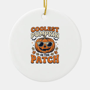 Coolest Pumpkin In The Patch Vintage Halloween Shi Ceramic Tree Decoration