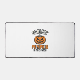 Coolest Pumpkin in the Patch Vintage Halloween Shi Desk Mat
