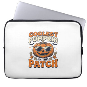 Coolest Pumpkin In The Patch Vintage Halloween Shi Laptop Sleeve