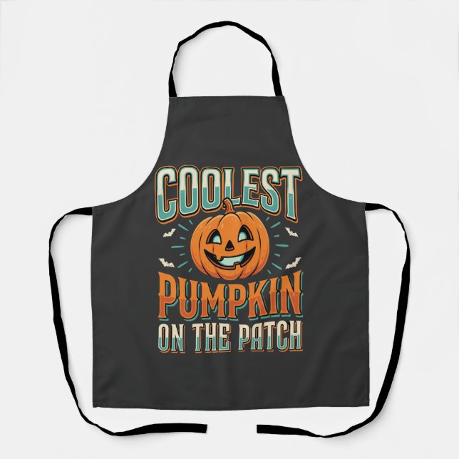 Coolest Pumpkin On The Patch Halloween Design_1 Apron (Front)