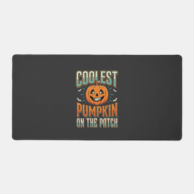 Coolest Pumpkin On The Patch Halloween Design_1 Desk Mat (Front)