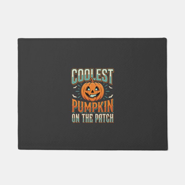 Coolest Pumpkin On The Patch Halloween Design_1 Doormat (Front)