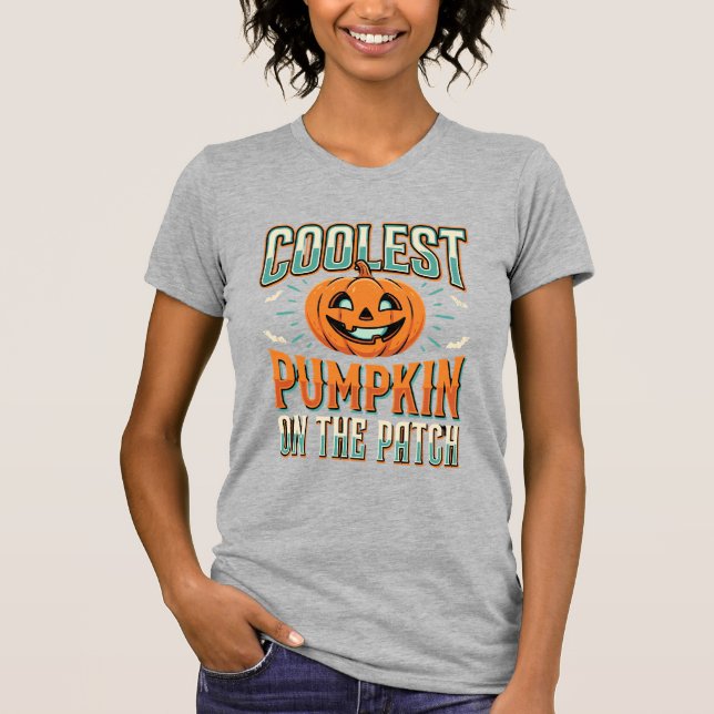 Coolest Pumpkin On The Patch Halloween Design_1 T-Shirt (Front)