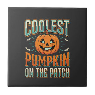 Coolest Pumpkin On The Patch Halloween Design_1 Tile