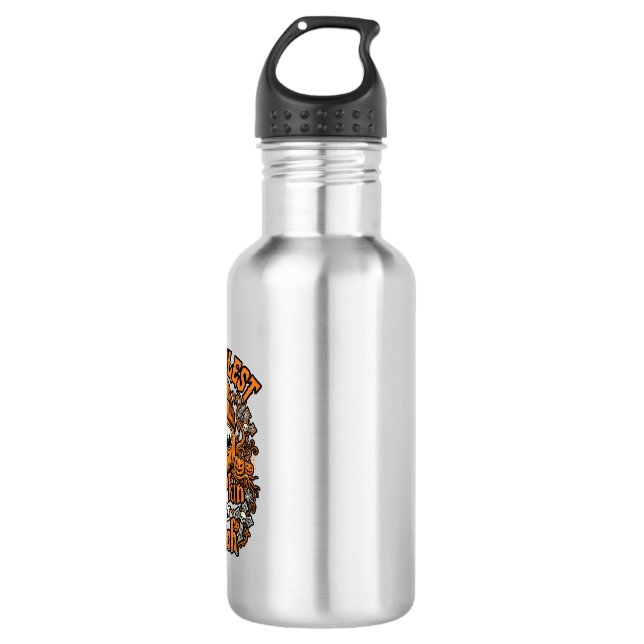 Coolest Pumpkin Patch Halloween Beanie Sunglasses 532 Ml Water Bottle (Front)