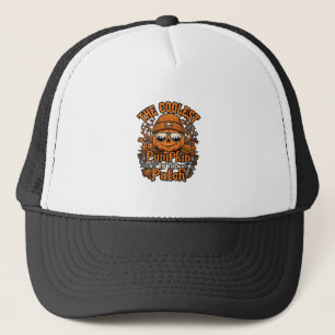 Coolest Pumpkin Patch Halloween Beanie Sunglasses Trucker Hat