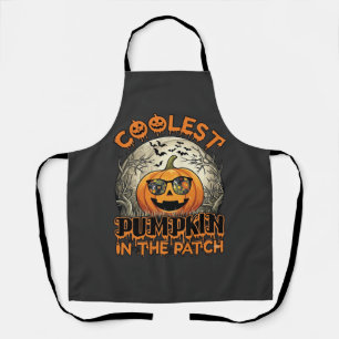 Coolest Pumpkin Patch Halloween Spooky Sunglasses_ Apron