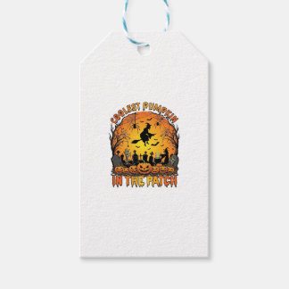Coolest Pumpkin Patch Halloween Witch Spiders Grav Gift Tags