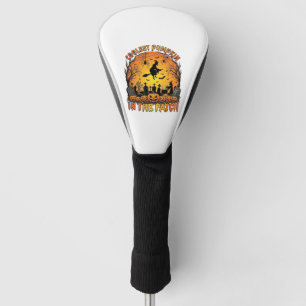 Coolest Pumpkin Patch Halloween Witch Spiders Grav Golf Head Cover