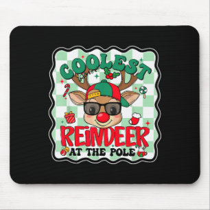 Coolest Reindeer At The Le Funny Christmas Matchin Mouse Pad